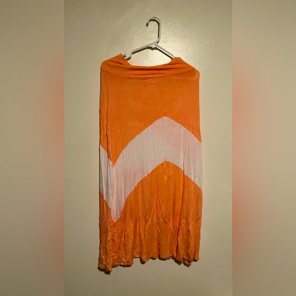 Got Style Orange And White Women's Skirt